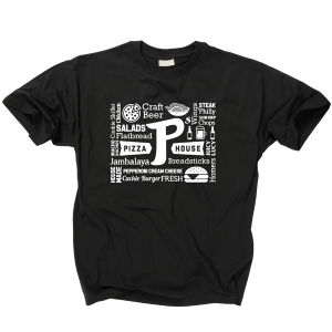Le Mars T-Shirt Front | P’s Pizza House | Le Mars, IA, Orange City, IA, and Dakota Dunes, SD