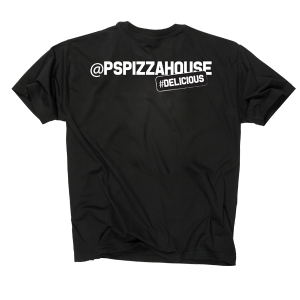 Le Mars T-Shirt Back | P’s Pizza House | Le Mars, IA, Orange City, IA, and Dakota Dunes, SD