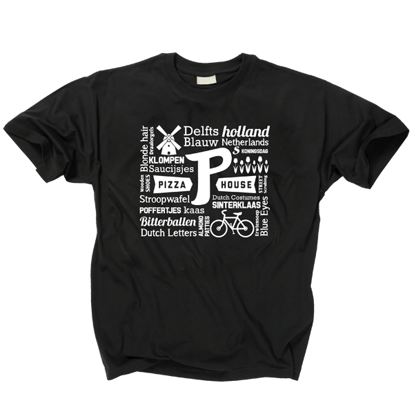Orange City T-Shirt Front | P’s Pizza House | Le Mars, IA, Orange City, IA, and Dakota Dunes, SD